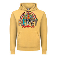 Vintage Mustard Merry Christmas Vintage Hoodie - CowhideDigitalArt