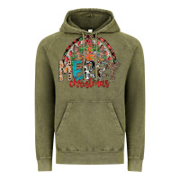 Vintage Olive Merry Christmas Vintage Hoodie - CowhideDigitalArt