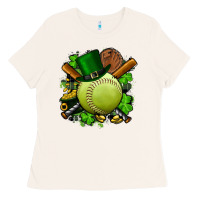Bone st.patrick's day softball Ladies Tee - FaDigitalArtStudio