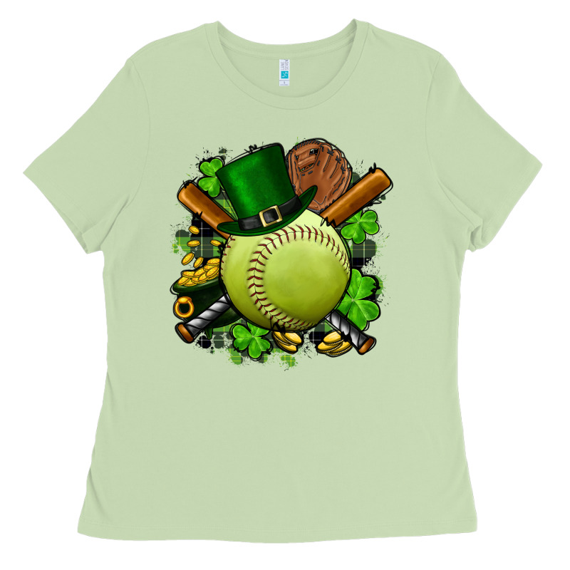St.patrick's Day Softball Ladies Tee by FaDigitalArtStudio | Teevron