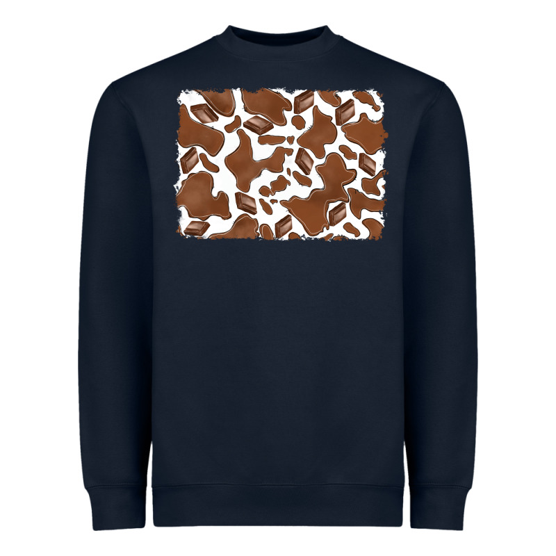 Distressed Chocolate Milkshake Cowhide Heavyweight Sweatshirt by RanaPortraitStore | Teevron