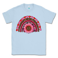 Dusty Blue valentine's day sunflower rainbow Classic Tee - RanaPortraitStore