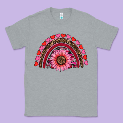 Valentine's Day Sunflower Rainbow Classic Tee Designed By Ranaportraitstore