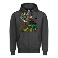 Charcoal Heather So God Made a Farmer Zipper Hoodie - JahusDesignShop
