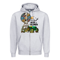 Heather Grey So God Made a Farmer Zipper Hoodie - JahusDesignShop