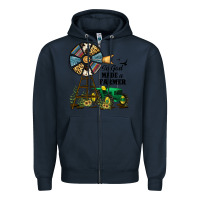 Navy So God Made a Farmer Zipper Hoodie - JahusDesignShop