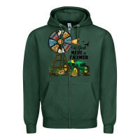 Sports Green So God Made a Farmer Zipper Hoodie - JahusDesignShop
