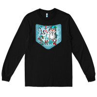 Black Christmas Pocket Long Sleeve Tee - CowhideDigitalArt