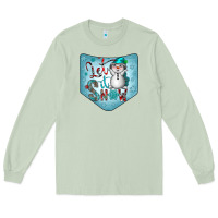 Matcha Christmas Pocket Long Sleeve Tee - CowhideDigitalArt