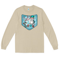 Mushroom Christmas Pocket Long Sleeve Tee - CowhideDigitalArt