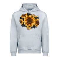 Heather Grey sunflower patch Urban Hoodie - Jasminsmagicworld