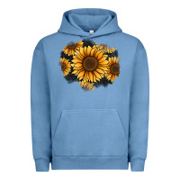 Pigment Pebble Blue sunflower patch Urban Hoodie - Jasminsmagicworld