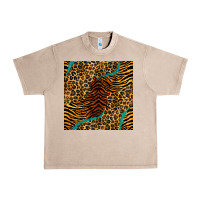 French Oak safari animals turquoise glitter seamless pattern Urban Heavy Tee - BundleAndBundleShop