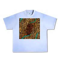 Grape Ice safari animals turquoise glitter seamless pattern Urban Heavy Tee - BundleAndBundleShop