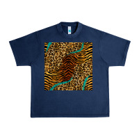 Navy safari animals turquoise glitter seamless pattern Urban Heavy Tee - BundleAndBundleShop