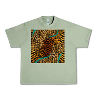 Oil Green safari animals turquoise glitter seamless pattern Urban Heavy Tee - BundleAndBundleShop
