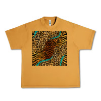Peanut Butter safari animals turquoise glitter seamless pattern Urban Heavy Tee - BundleAndBundleShop