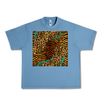 Pebble Blue safari animals turquoise glitter seamless pattern Urban Heavy Tee - BundleAndBundleShop