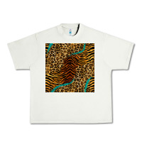 Pistachio safari animals turquoise glitter seamless pattern Urban Heavy Tee - BundleAndBundleShop