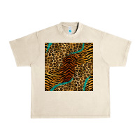 Sandshell safari animals turquoise glitter seamless pattern Urban Heavy Tee - BundleAndBundleShop