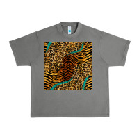 Tornado safari animals turquoise glitter seamless pattern Urban Heavy Tee - BundleAndBundleShop