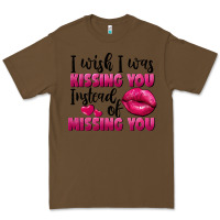Cacao I wish i was kissing you instead of missing you Premium Tee - FaDigitalArtStudio