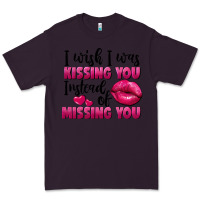 Plum I wish i was kissing you instead of missing you Premium Tee - FaDigitalArtStudio