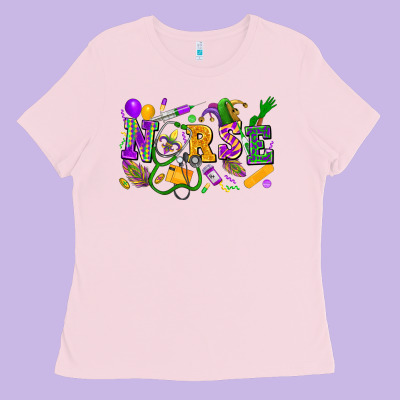 Nurse Mardi Gras Ladies Tee Designed By Fadigitalartstudio
