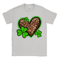 Moon Dust st patricks day leopard heart with shamrocks Classic Tee - Artiststas