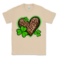 Mushroom st patricks day leopard heart with shamrocks Classic Tee - Artiststas