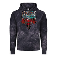 Cloud Black merry christmas bull skull Vintage Hoodie - CowhideDigitalArt