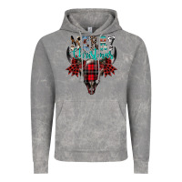 Cloud Rock merry christmas bull skull Vintage Hoodie - CowhideDigitalArt