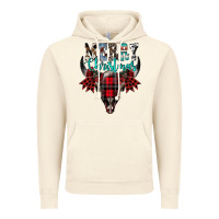 Vintage Artic merry christmas bull skull Vintage Hoodie - CowhideDigitalArt