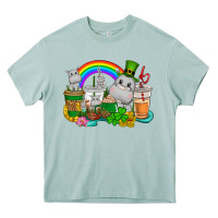 Arona St. Patrick's Hippopotamus coffee cups Heavy Core Tee - CowGirlArtShop