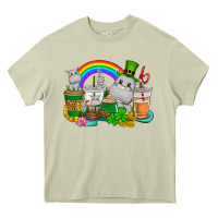 Mossy St. Patrick's Hippopotamus coffee cups Heavy Core Tee - CowGirlArtShop
