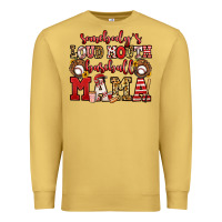 Antique Gold somebody's loud mouth baseball mama Premium Sweatshirt - Jasminsmagicworld