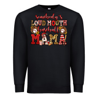 Black somebody's loud mouth baseball mama Premium Sweatshirt - Jasminsmagicworld