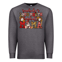 Charcoal Heather somebody's loud mouth baseball mama Premium Sweatshirt - Jasminsmagicworld