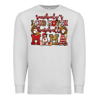 Dove Grey somebody's loud mouth baseball mama Premium Sweatshirt - Jasminsmagicworld