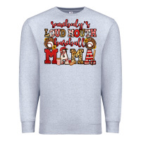 Heather Grey somebody's loud mouth baseball mama Premium Sweatshirt - Jasminsmagicworld