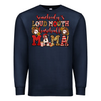 Navy somebody's loud mouth baseball mama Premium Sweatshirt - Jasminsmagicworld