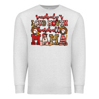 Oatmeal Heather somebody's loud mouth baseball mama Premium Sweatshirt - Jasminsmagicworld