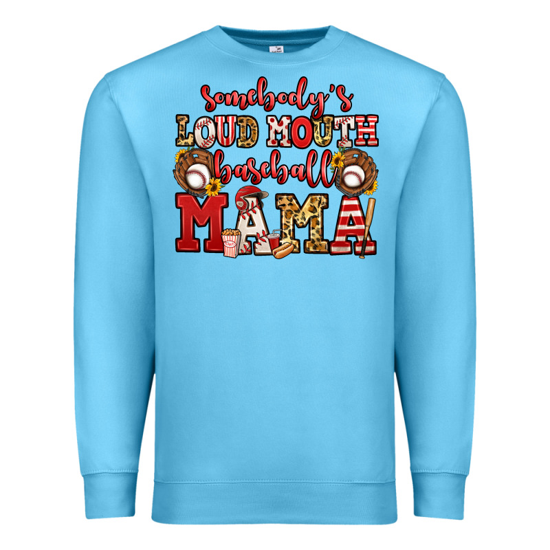 Somebody's Loud Mouth Baseball Mama Premium Sweatshirt by Jasminsmagicworld | Teevron