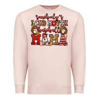 Pale Pink somebody's loud mouth baseball mama Premium Sweatshirt - Jasminsmagicworld