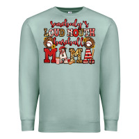 Seafoam somebody's loud mouth baseball mama Premium Sweatshirt - Jasminsmagicworld