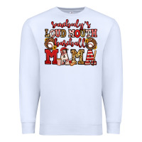 White somebody's loud mouth baseball mama Premium Sweatshirt - Jasminsmagicworld
