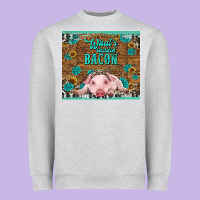 Whats Shakin Bacon Baby Pig Heavyweight Sweatshirt Designed By Ranaportraitstore