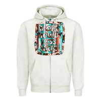 Oatmeal Heather more howdy less hate Zipper Hoodie - JahusDesignShop