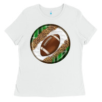 White American Football Round Carrings 2 Ladies Tee - BundleAndBundleShop