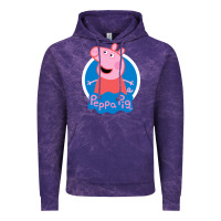 Cloud Purple peppa pig Vintage Hoodie - artisFamous